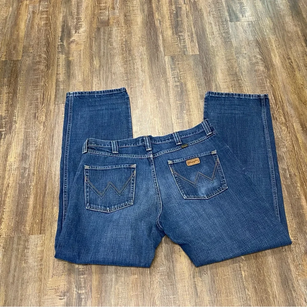Wrangler Men's Straight Leg Blue‎ Jeans Size 38x36”